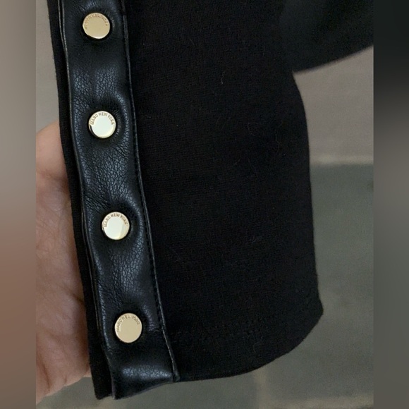 Marc New York black faux leather front tunic M - Picture 7 of 9